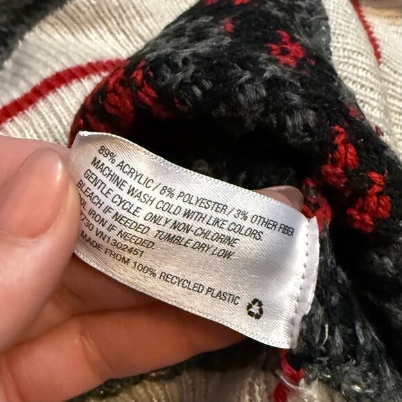 Mossimo Women’s XXL Gray Red Holiday Sweater Reindeer Snowflake Winter Christmas - Picture 8 of 9